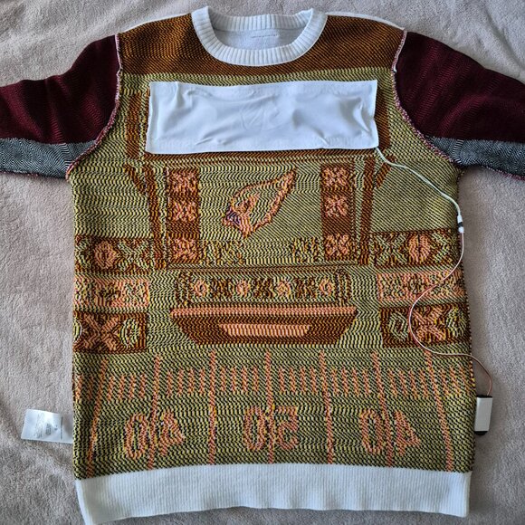 NFL Team Apparel Mens L Arizona Cardinals Light Up Long Sleeve Sweater Red White - Picture 12 of 17